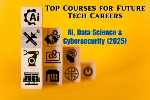 Professional working on AI, data science, and cybersecurity projects on multiple screens