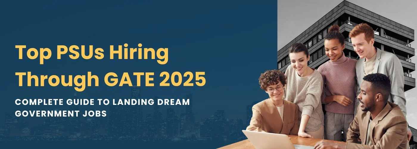 Aspiring government employees gather around a laptop, seeking information on the GATE 2025 hiring process.