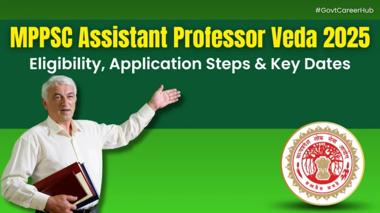 MPPSC Assistant Professor Veda 2025 Recruitment