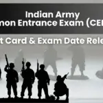 Indian Army Common Entrance Exam 2025 update with admit card and exam date details over soldier figurines.