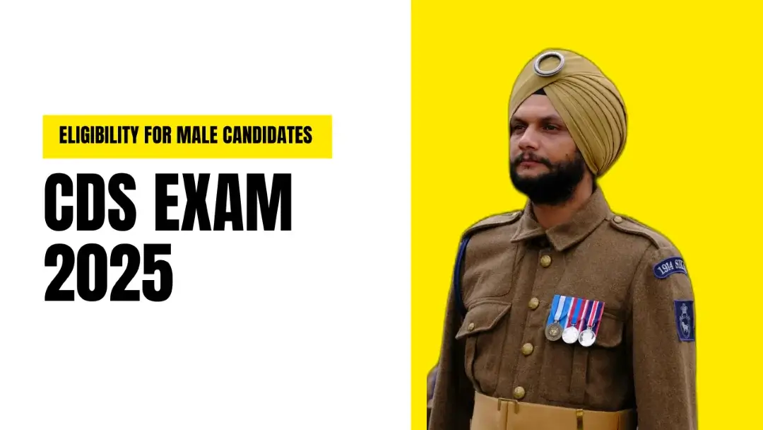 A man in military uniform, poised for the CDS Exam 2025. Intense focus, unwavering resolve.