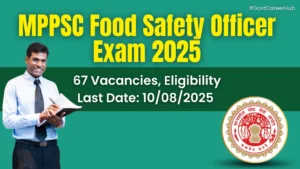 MPPSC Food Safety Officer Recruitment 2025