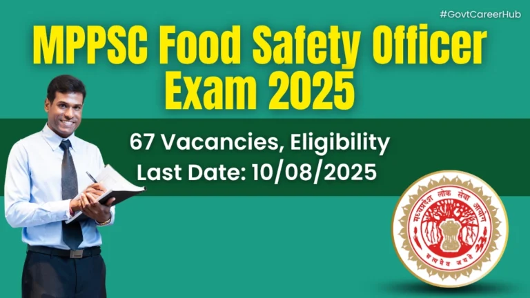 MPPSC Food Safety Officer Recruitment 2025