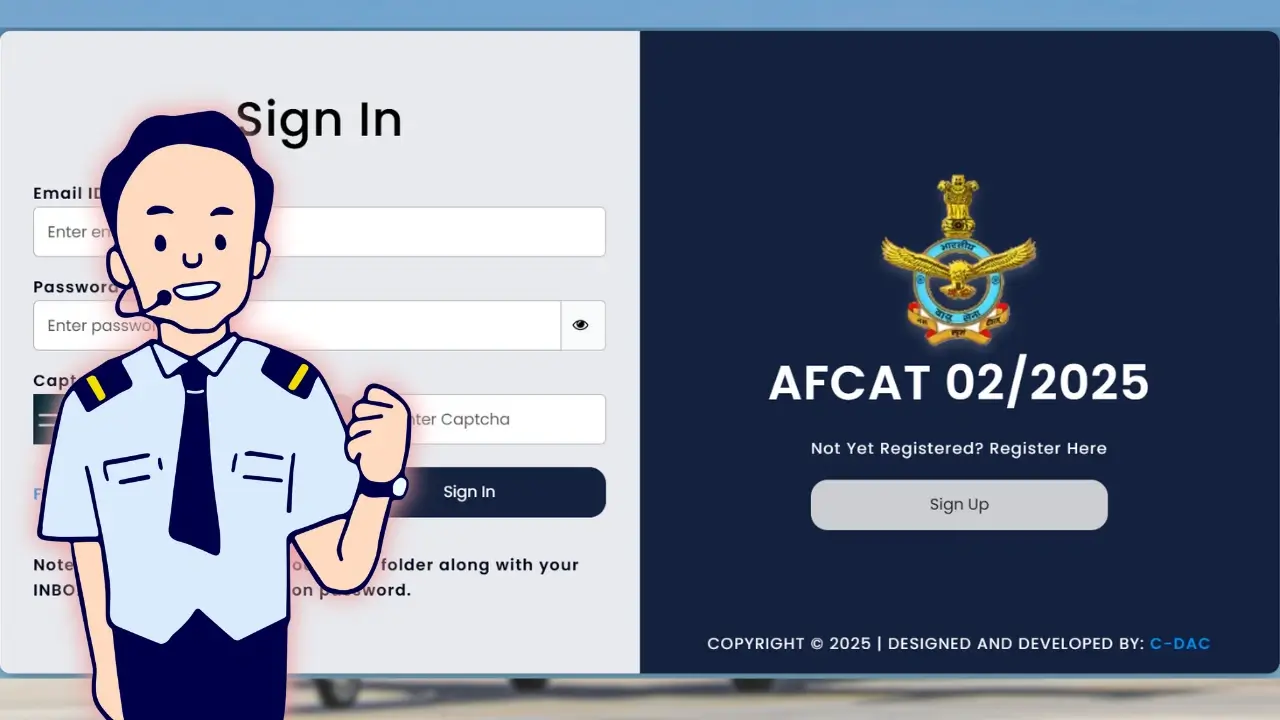 A pilot, a plane, and a police car—a glimpse into the AFCAT 02/2025 world.