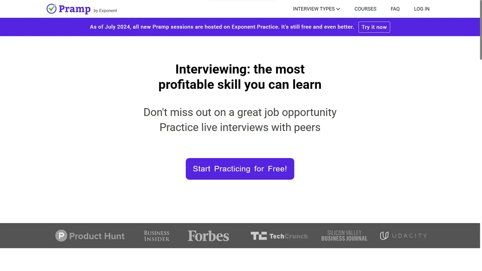 pramp-ai Unlock your interview potential. Practice makes perfect.