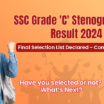 SSC grade-c Stenographer Result 2024