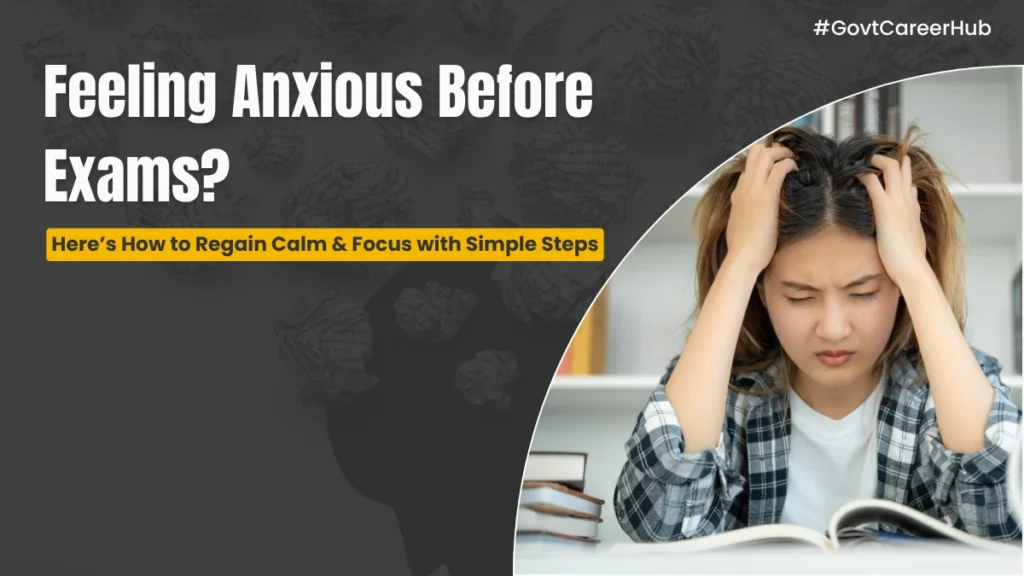 A student, overwhelmed by exam stress, clutches her head, seeking solace.
