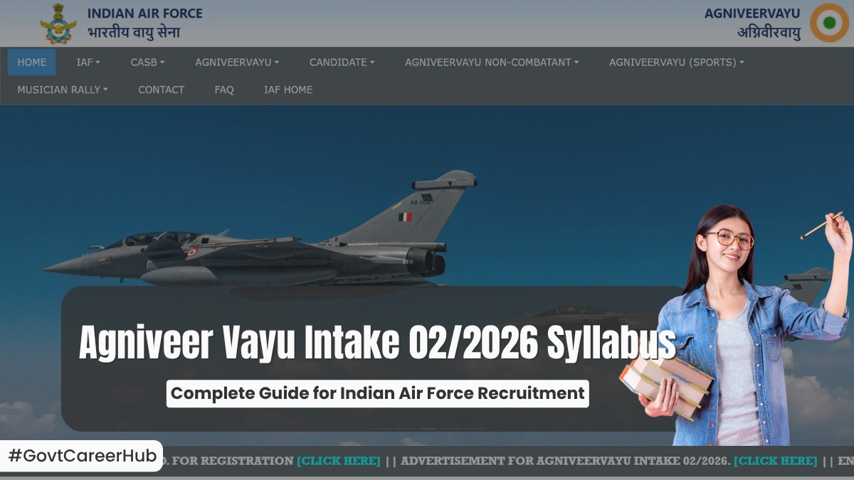 Aspiring pilots, explore the Agniveer Vayu Intake 02/2026 syllabus.
