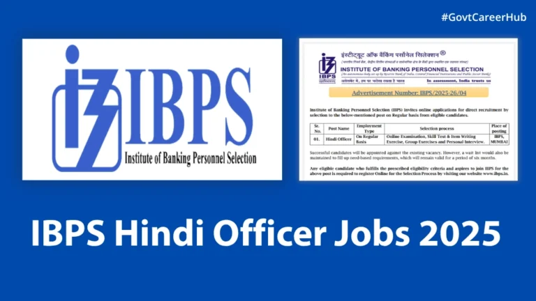 IBPS Hindi Officer Recruitment 2025