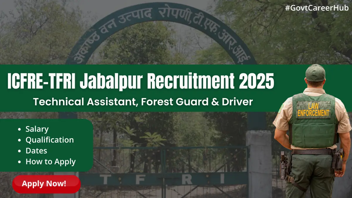 ICFRE TFRI Recruitment 2025