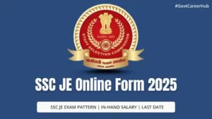 SSC JE 2025 Notification Cover Image