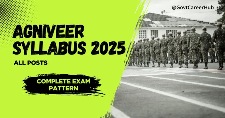 Detailed Agniveer syllabus 2025, complete exam pattern, all posts.
