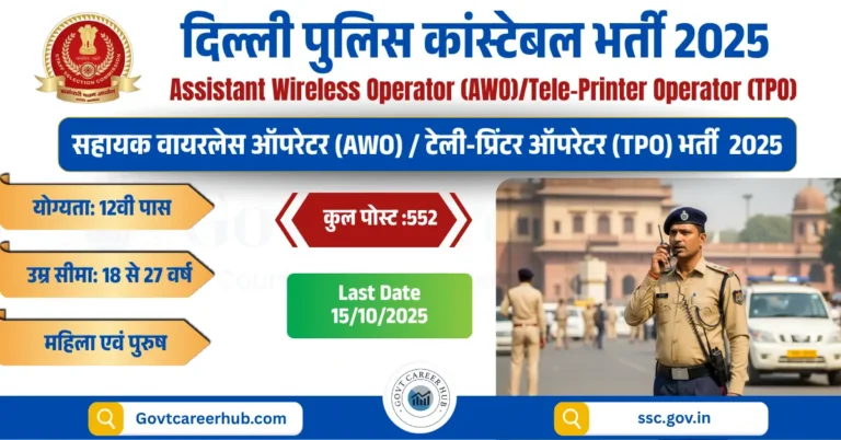 SSC Delhi Police Head Constable Recruitment 2025 Infographics