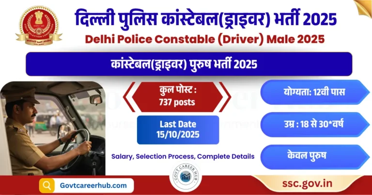 Delhi Police Constable (Driver) Male 2025 Infographics