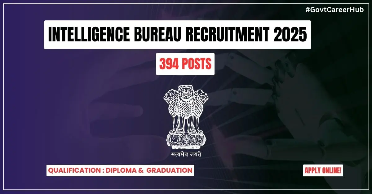 Intelligence Bureau JIO Notification 2025