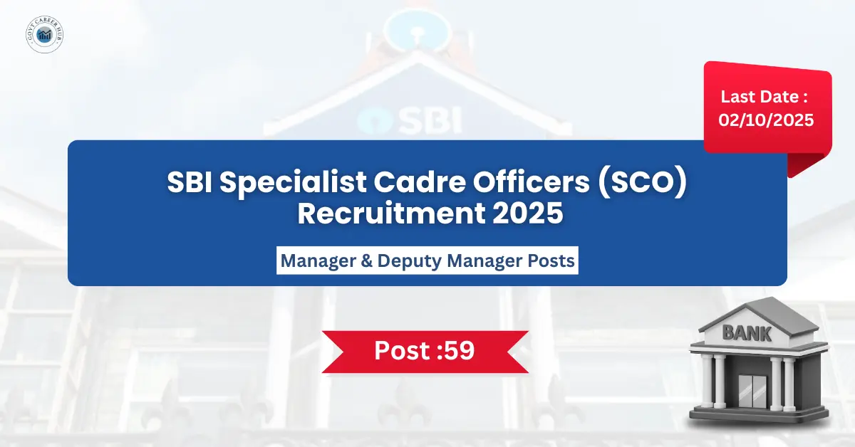 SBI Specialist Cadre Officers (SCO) Recruitment 2025