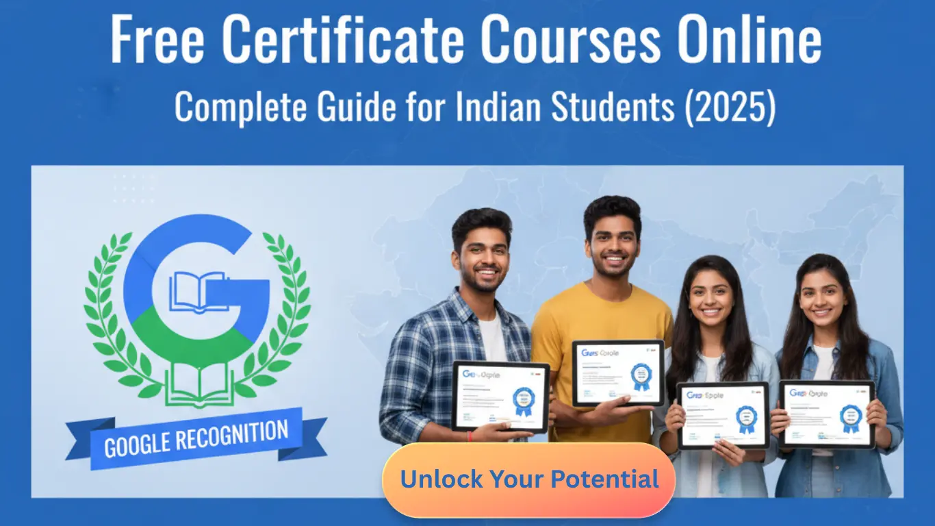 Free Certificate Courses Online with Google Recognition