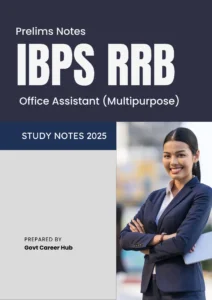 Notes for RRB Office Assistant (Multipurpose) Prelims Exam – Hindi Edition 2025