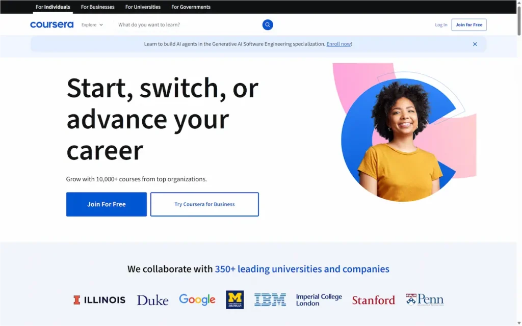 Online Learning Platform Coursera Portal 2025