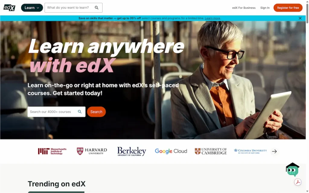Online Learning Platform Edx Portal 2025