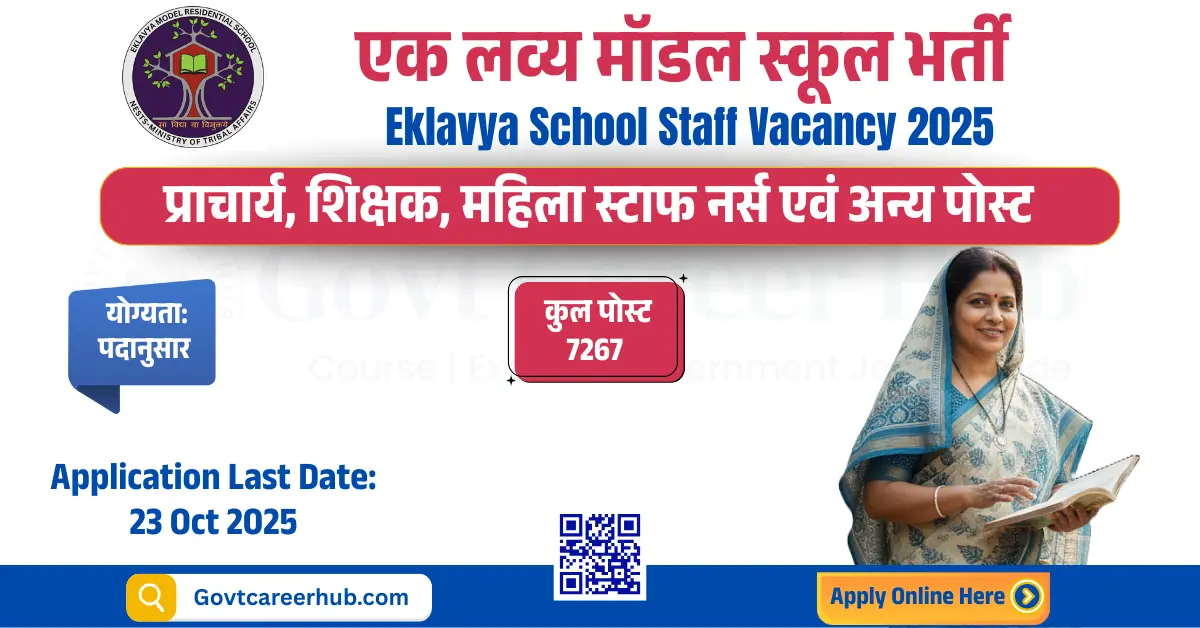 Eklavya School Staff Vacancy 2025