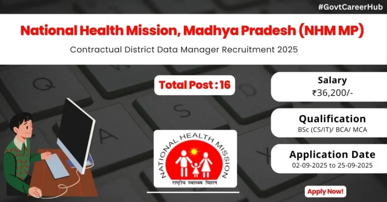 NHM MP District Data Manager Recruitment 2025