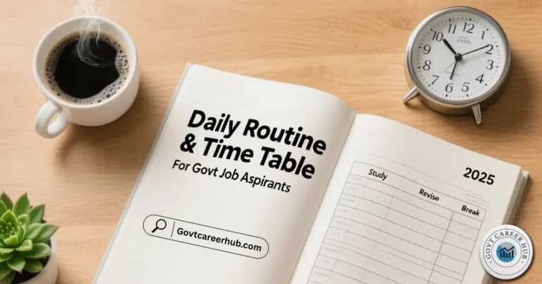 Daily Routine and Time Table for Govt Job Aspirants