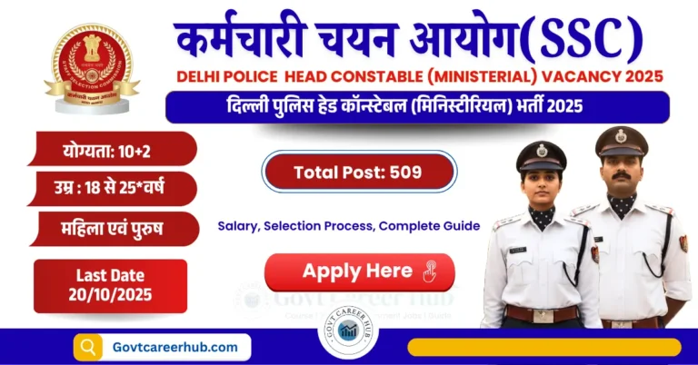 Delhi Police Head Constable Vacancy 2025 Infographics
