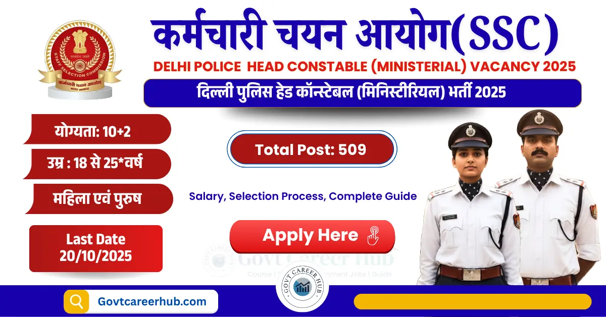 Delhi Police Head Constable Vacancy 2025 Infographics