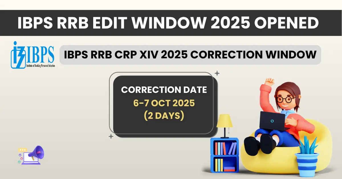 IBPS RRB Edit Window 2025