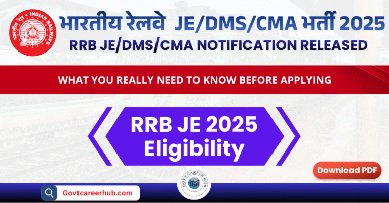 RRB JE 2025 Eligibility
