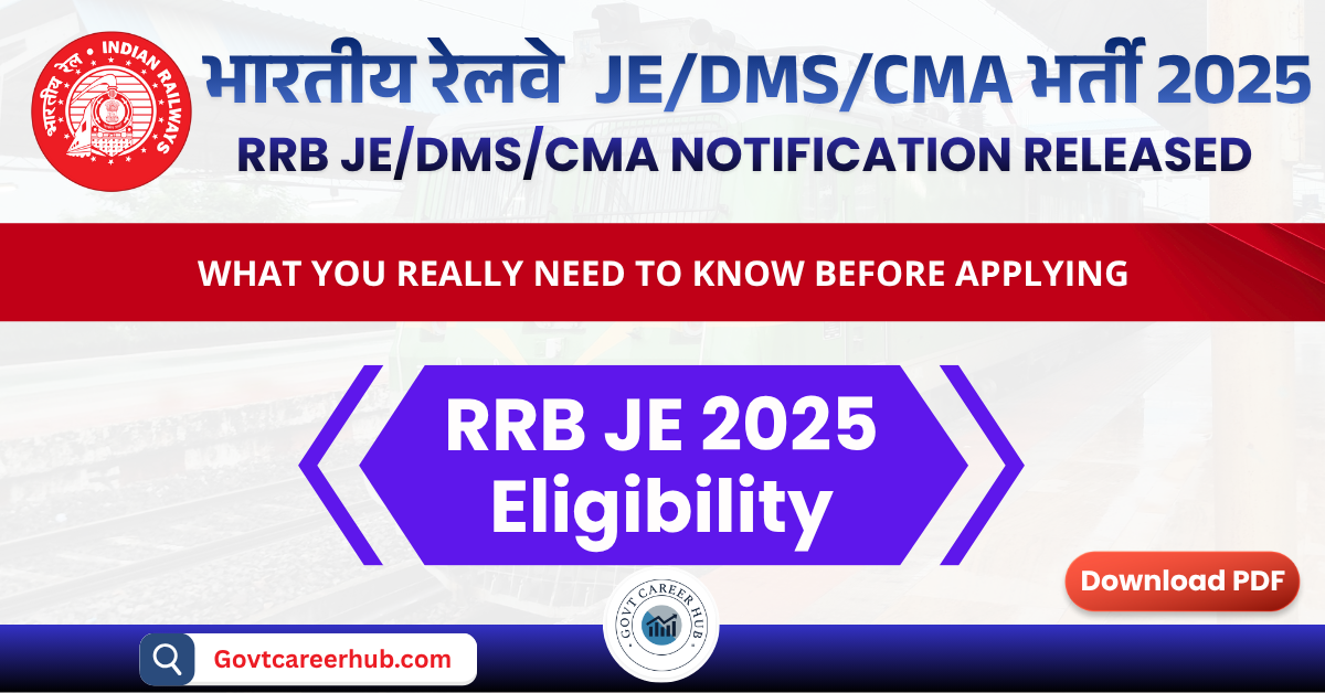 RRB JE 2025 Eligibility