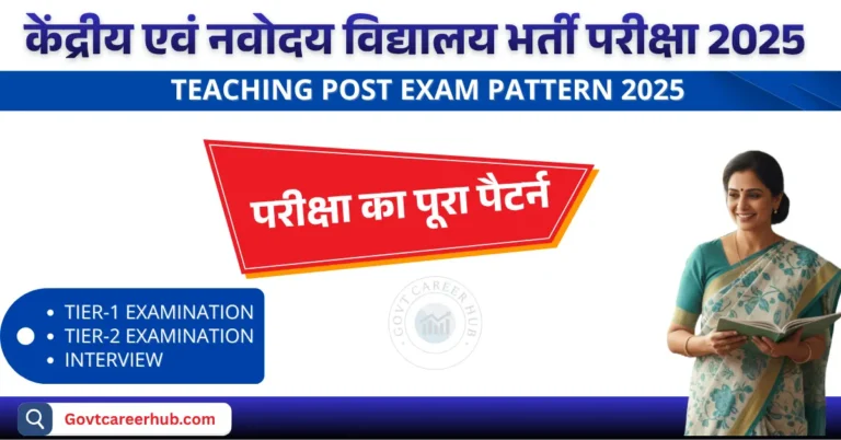 KVS and NVS Teaching Post Exam Pattern 2025